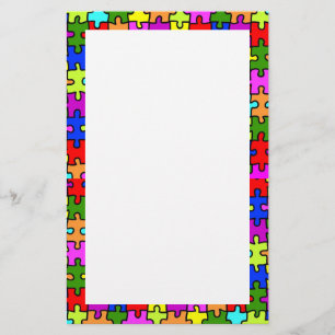 'Colorful jigsaw puzzle' stationery