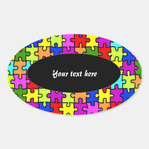 'Colorful jigsaw puzzle' stickers