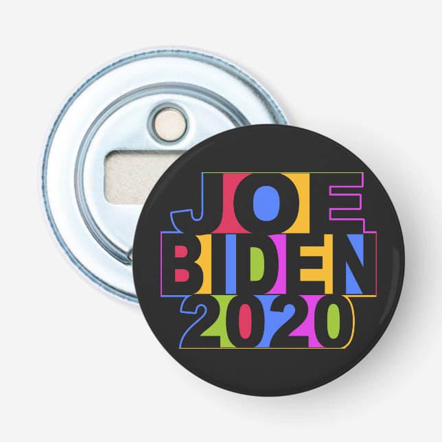 Colorful JOE BIDEN 2020 bottle opener magnet (Front)