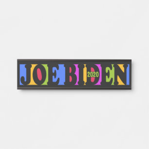 Colorful JOE BIDEN 2020 name plates