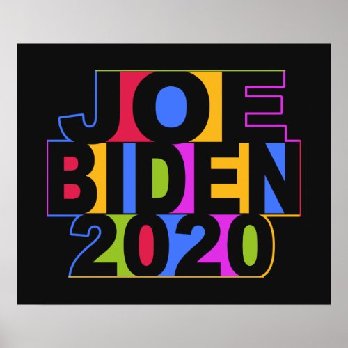 Colorful JOE BIDEN 2020 poster