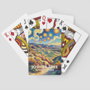 Colorful Joshua Tree Keys View Van Gogh Landscape Poker Cards