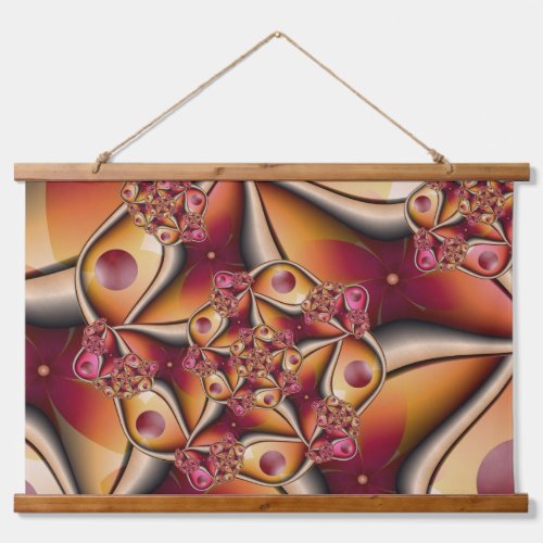 Colorful Joy Abstract Red Orange Fantasy Fractal Hanging Tapestry
