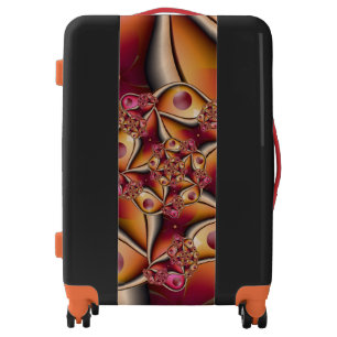 Colorful Joy Abstract Red Orange Fantasy Fractal Luggage
