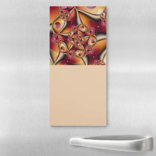 Colorful Joy Abstract Red Orange Fantasy Fractal Magnetic Notepad