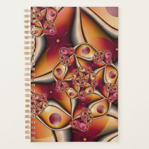 Colorful Joy Abstract Red Orange Fantasy Fractal Planner