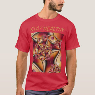 Colorful Joy Abstract Red Orange Fantasy Fractal T-Shirt