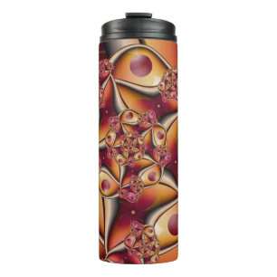 Colorful Joy Abstract Red Orange Fantasy Fractal Thermal Tumbler