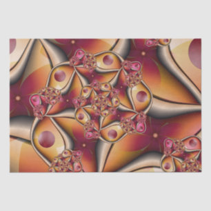 Colorful Joy Abstract Red Orange Fantasy Fractal Tissue Paper