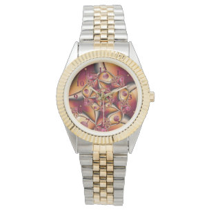 Colorful Joy Abstract Red Orange Fantasy Fractal Watch