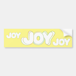 Colorful Joy Word bumper stickers
