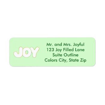 Colorful Joy Word Outline Address Labels by Cherylsart at Zazzle
