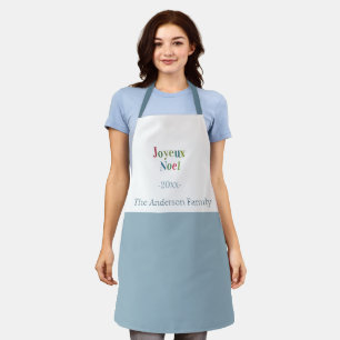 Colorful Joyeux Noel French Christmas     Apron