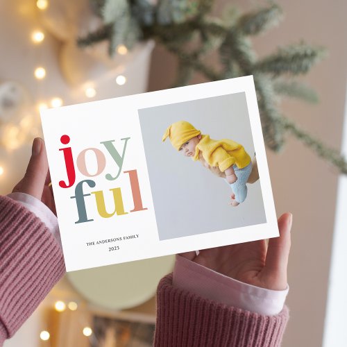 Colorful Joyful And Photo  Happy Holidays Postcar Postcard