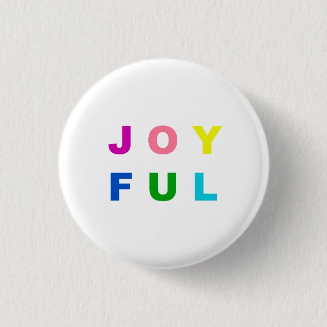 Colorful Joyful Christmas Pin (Front)