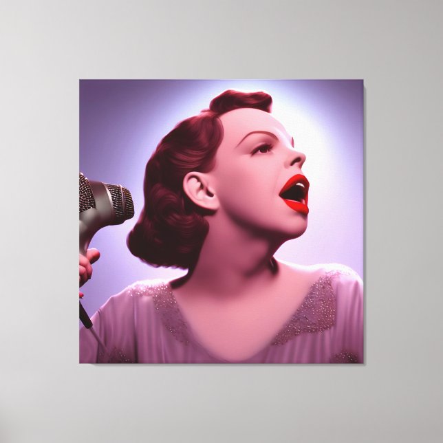 Colorful Judy Garland Canvas Print (Front)
