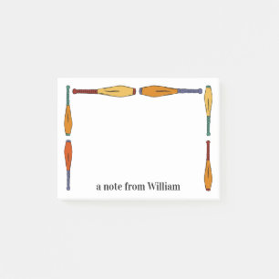 Colorful Juggling Clubs Jugglers Personalized Post-it Notes