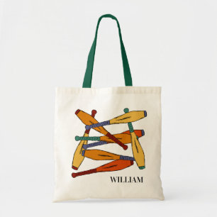Colorful Juggling Clubs Jugglers Personalized Tote Bag