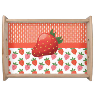 Colorful Juicy Strawberry Serving Tray