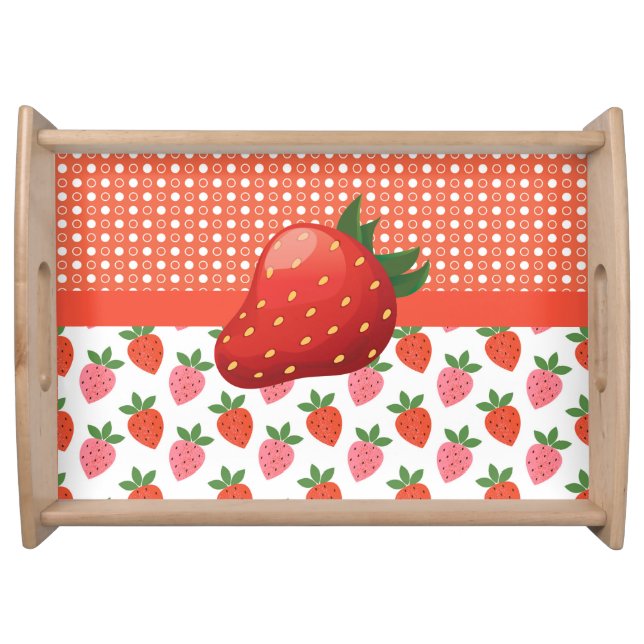 Colorful Juicy Strawberry   Serving Tray (Front)