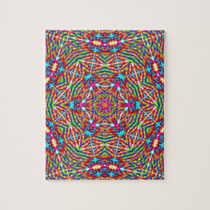 Colorful jumble Mandala Jigsaw Puzzle