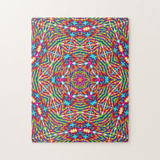 Colorful jumble Mandala Jigsaw Puzzle (Vertical)