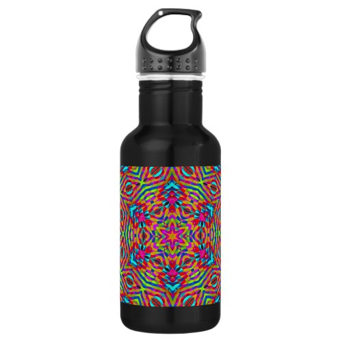 Colorful jumble Mandala Stainless Steel Water Bottle