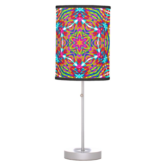 Colorful jumble Mandala Table Lamp (Front)