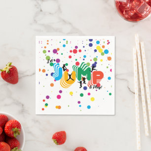 Colorful Jump Bounce Trampoline Party Napkins
