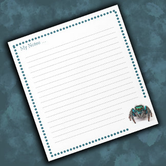 Colorful Jumping Spider Kids Notepad