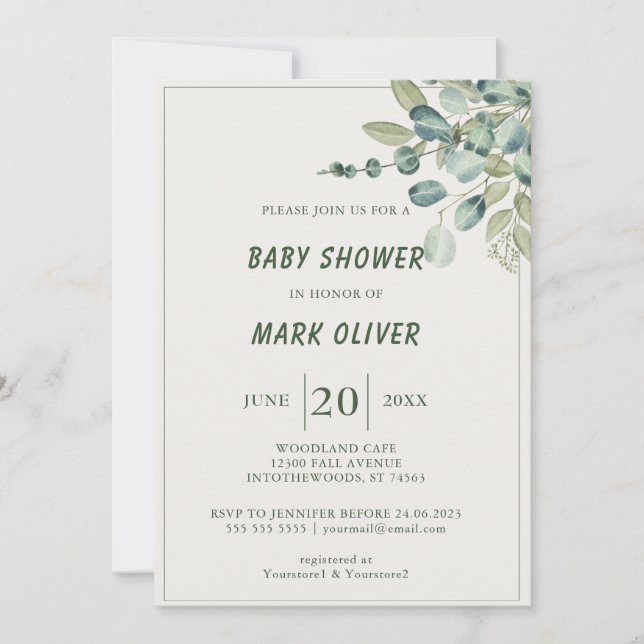 Colorful Jungle Adventure Baby Shower Invitation (Front)