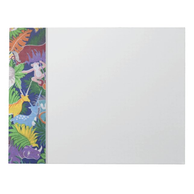 Colorful Jungle Animals Notepad (Front)