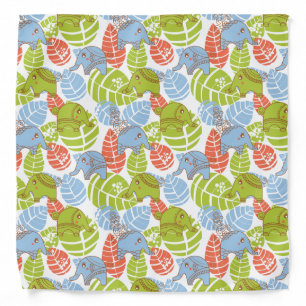 Colorful Jungle Elephants Bandana