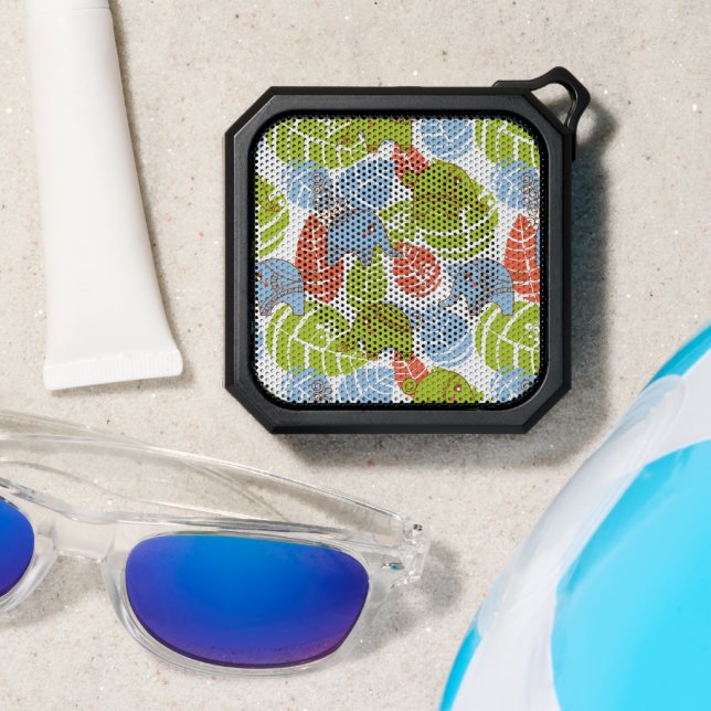 Colorful Jungle Elephants Bluetooth Speaker (Insitu(Beach))