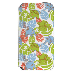Colorful Jungle Elephants iPhone 6/6s Wallet Case