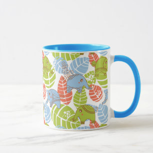 Colorful Jungle Elephants Mug