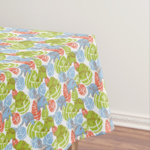 Colorful Jungle Elephants Tablecloth