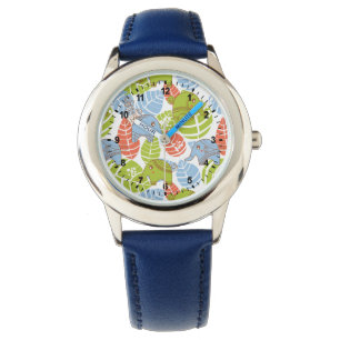 Colorful Jungle Elephants Watch