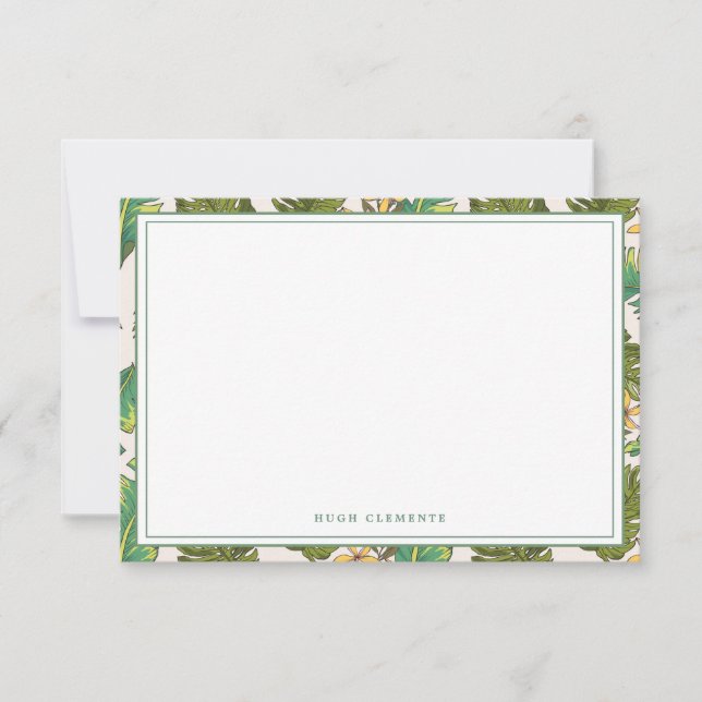 Colorful Jungle Fonds | Flat Note Card (Front)