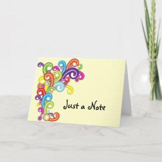 Colorful Just a Note Card