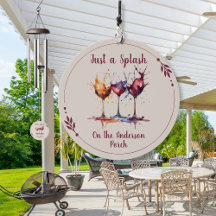 Colorful Just a Splash of Wine Watercolor