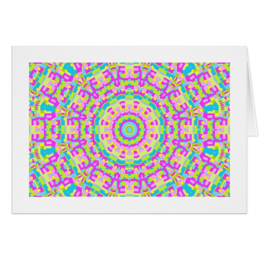 Colorful Kaleidoscope 03 (Bordered) Cards (Front Horizontal)