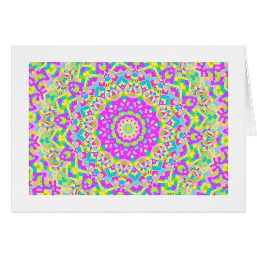 Colorful Kaleidoscope 08 (Bordered) Cards (Front Horizontal)