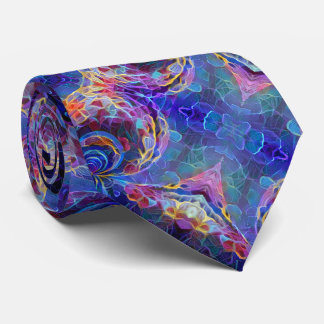 Colorful kaleidoscope abstract neck tie