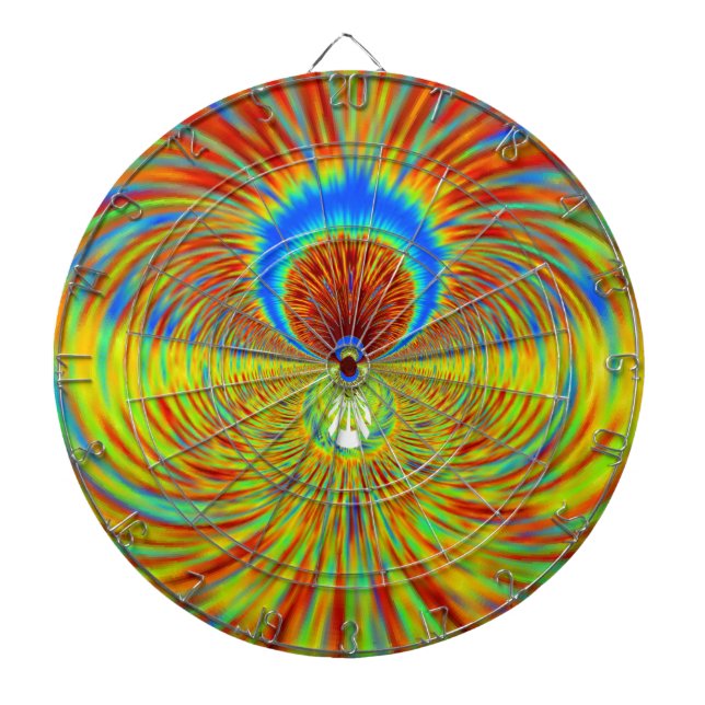 Colorful Kaleidoscope Art Print Dartboard (Front)