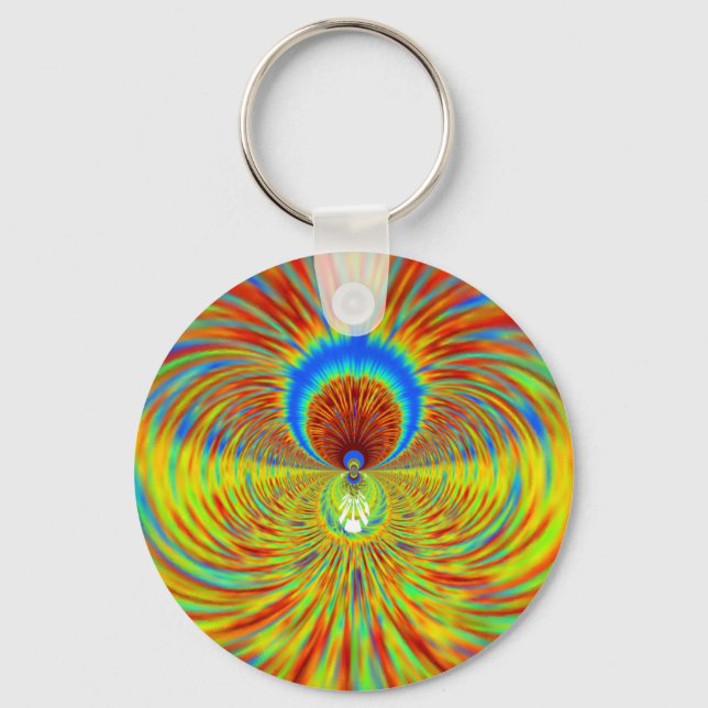 Colorful Kaleidoscope Art Print Keychain (Front)