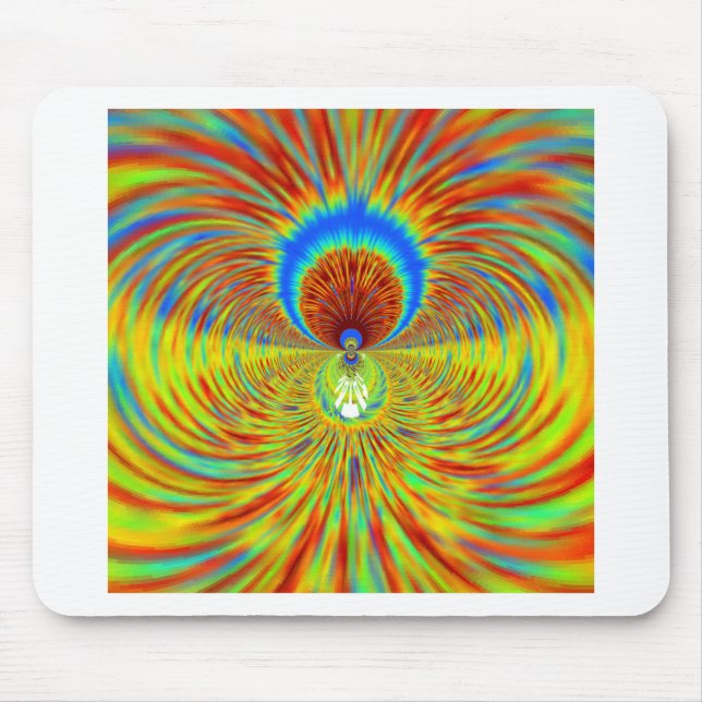 Colorful Kaleidoscope Art Print Mouse Pad (Front)