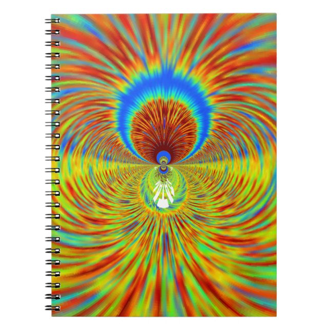 Colorful Kaleidoscope Art Print Notebook (Front)