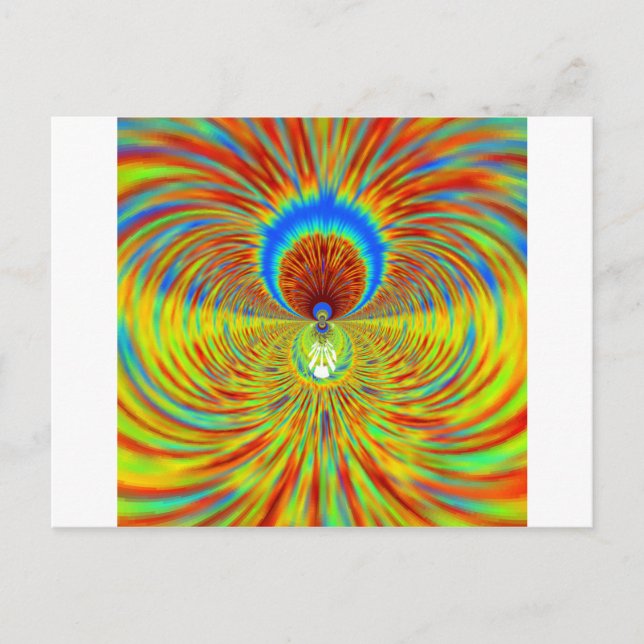 Colorful Kaleidoscope Art Print Postcard (Front)