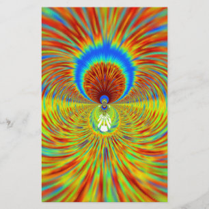 Colorful Kaleidoscope Art Print Stationery